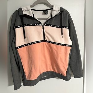 Nike Women’s Small hooded quarter zip, 3 tone pink